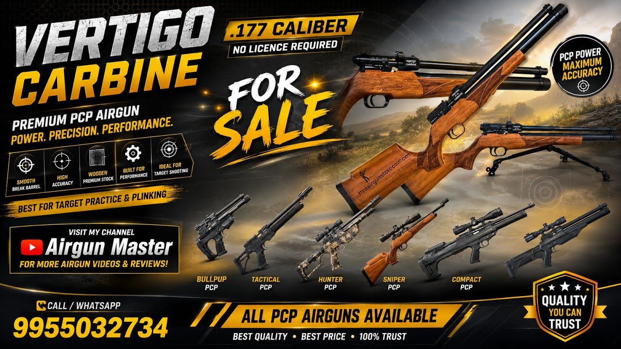 Vertigo Carbine Pcp Air Rifle | Secend Hand Sale| .177 Caliber No Licence Required | 🤙 9955032734