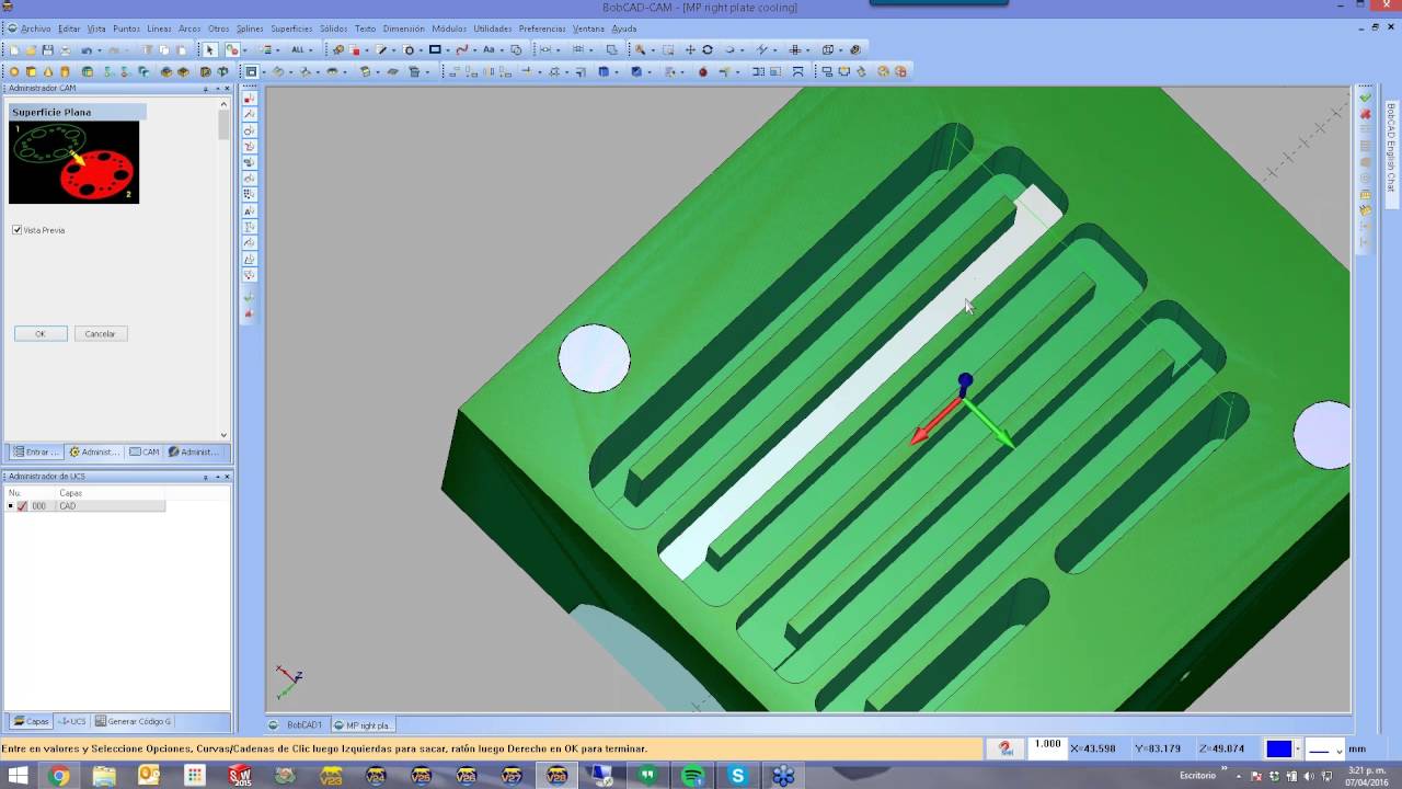 Fresadora CNC - Programación de un molde con BobCAD CAM