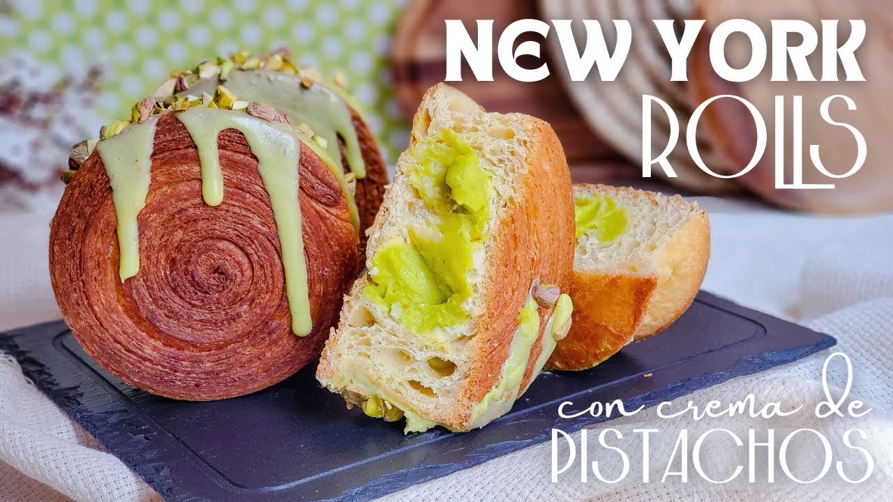 Receta NEW YORK ROLLS de PISTACHOS | Croissant Lafayette o croissant supreme