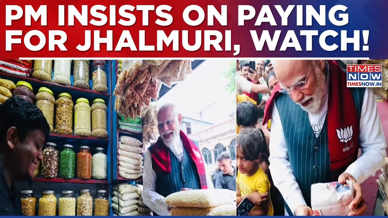 PM Modi Makes Surprise Stop At Local Stall In Jhargram, Enjoys Jhal Muri, Wins Hearts With Gesture