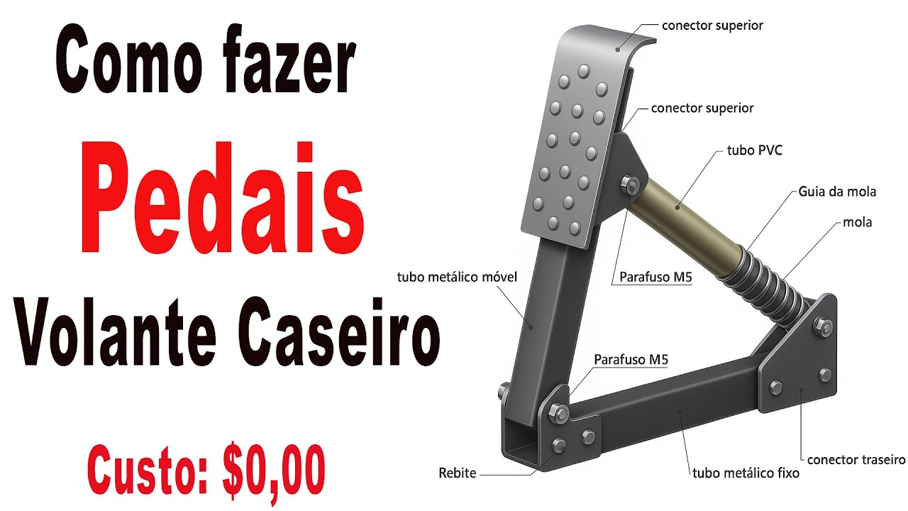 Construa o seu próprio Pedal para Simulador de Corrida | DIY