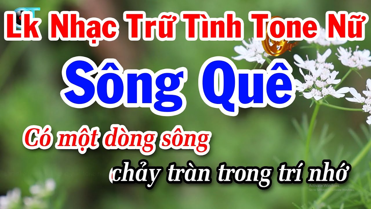 Karaoke Liên Khúc Nhạc Trữ Tình Tone Nữ | Sông Quê - Tiễn Biệt