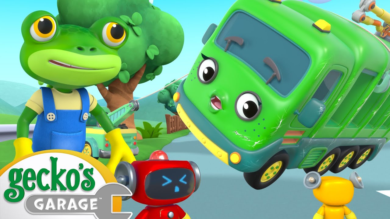 Recycling Day Repairs | Gecko's Garage | Cartoons For Kids | Toddler Fun Learning