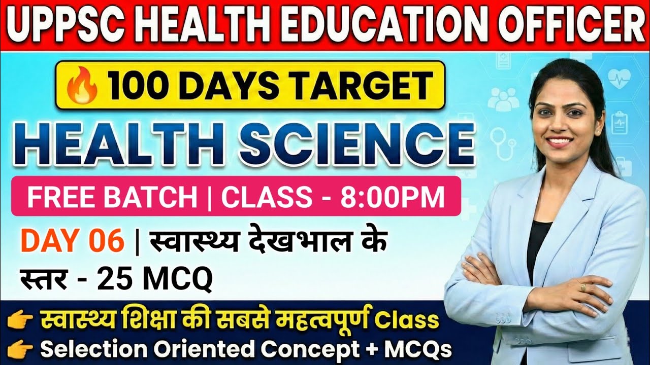 Day 05 | Levels of Health Care 25 MCQ | UPPSC Health Education Officer | HEO Topicwise MCq Class