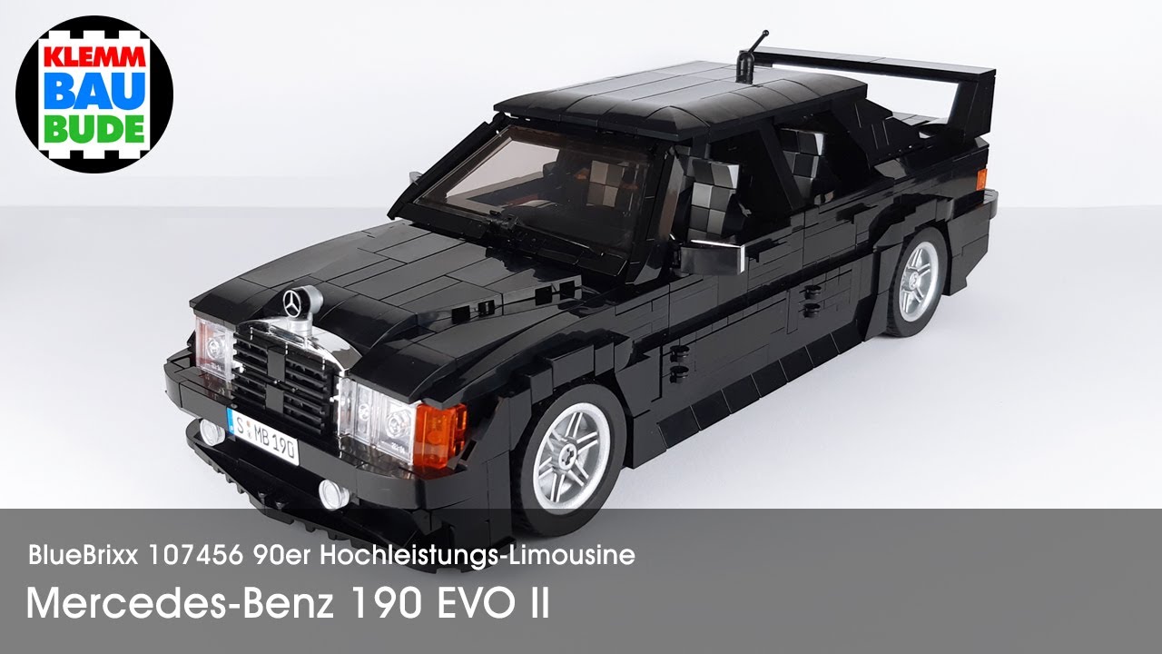 BlueBrixx 107456 – 90er Hochleistungs-Limousine – Mercedes-Benz 190 EVO II –  Totalumbau