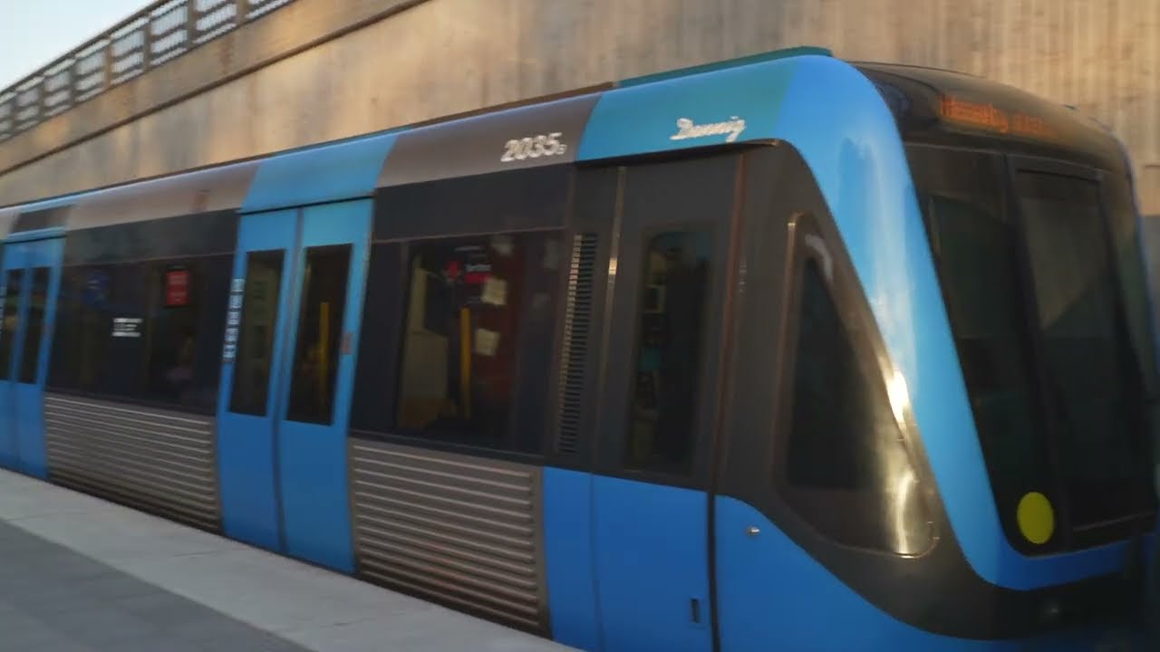 Sweden, Stockholm, subway ride from Thorildsplan to Råcksta