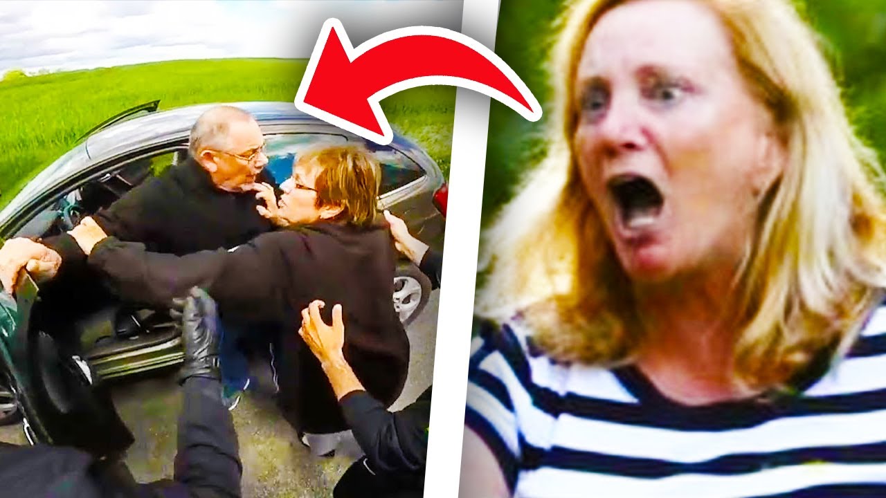 KAREN BLOCKING TRAFFIC...
