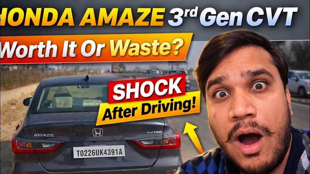 Honda Amaze 3rd Gen (CVT) 😳 Worth or Timepass? Full Drive Review | Shocked After Driving!”
