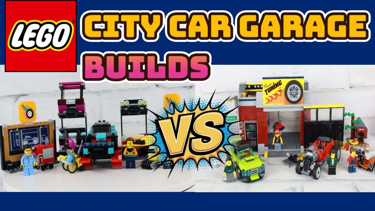 LEGO CITY Garage Battle! Custom Car Garage vs. Tuning Workshop in Awesome LEGO Stop-Motion Build!