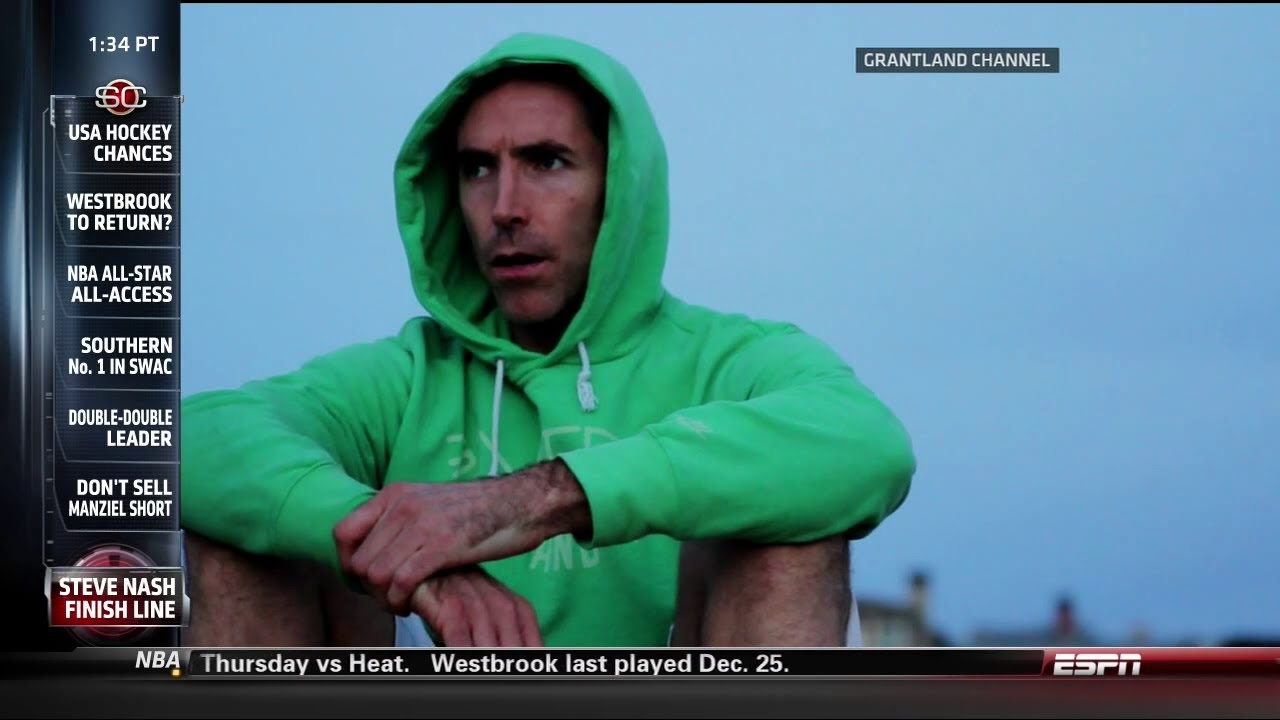 ESPN SportsCenter Steve Nash Finish Line (2014.02.17)