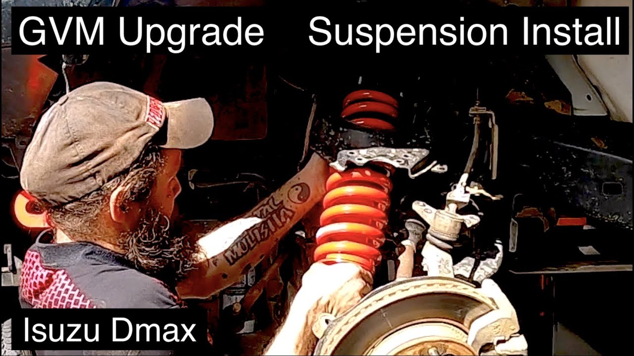 GVM upgrade, Isuzu Dmax Suspension install from front to rear, the new GVM is 3450kg. Wayne Groomes.