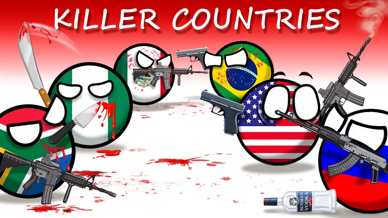 Countries with the Highest Homicide Rate - Countryballs