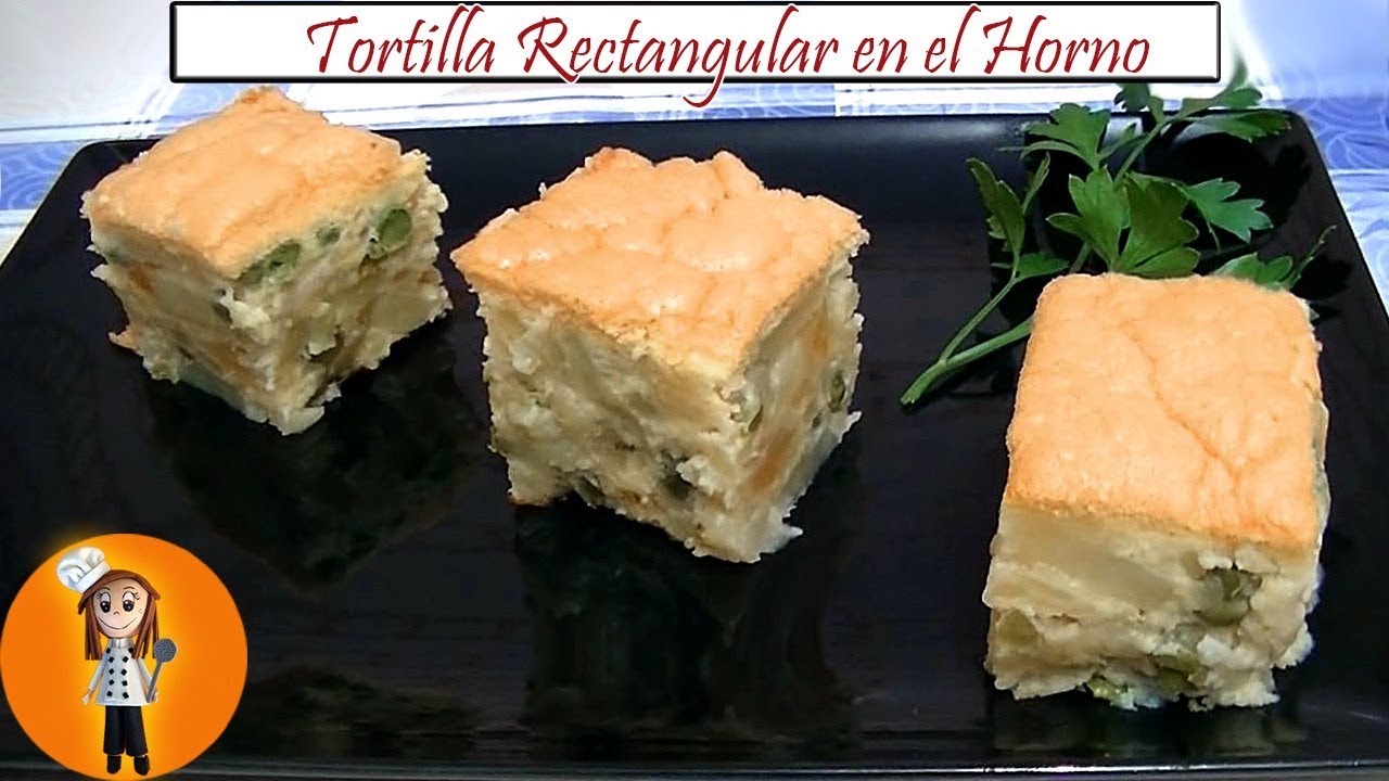 Tortilla Rectangular al Horno | Receta de Cocina en Familia