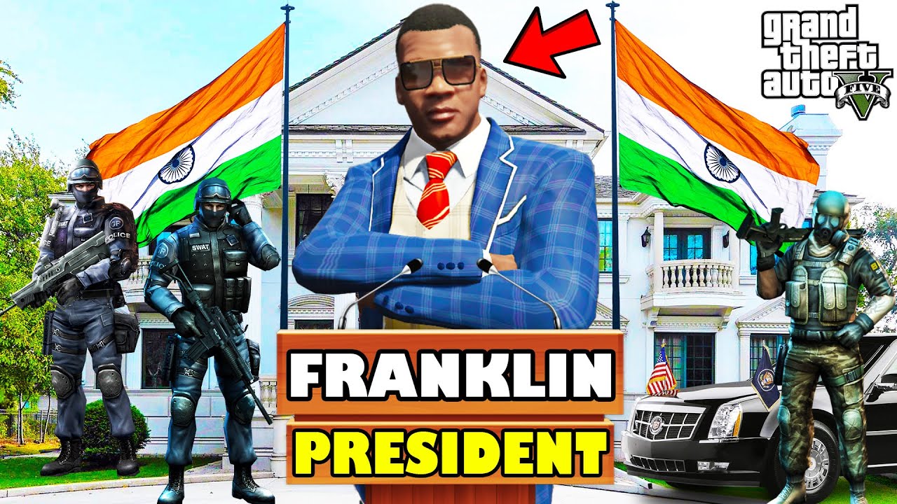 Franklin's Third Day As A PRESIDENT In Los Santos GTA 5 | SHINCHAN and CHOP
