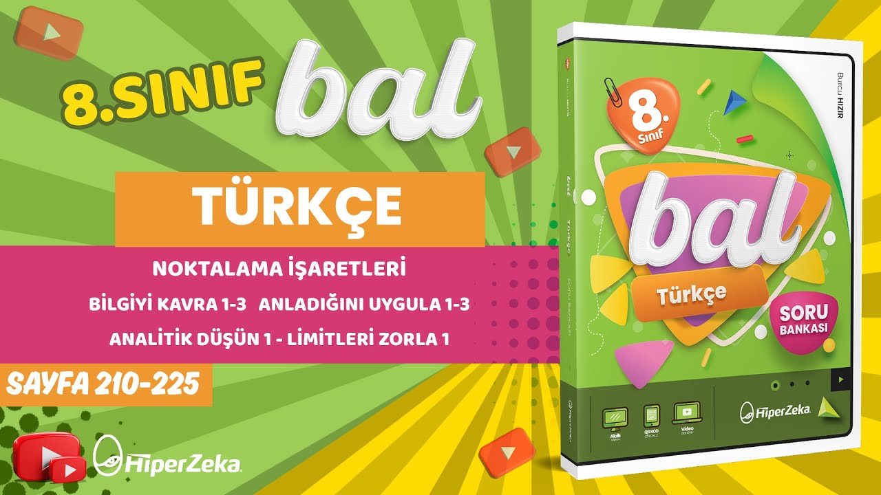 8.Sınıf Bal Türkçe - Noktalama İşaretleri - Sayfa 210-225