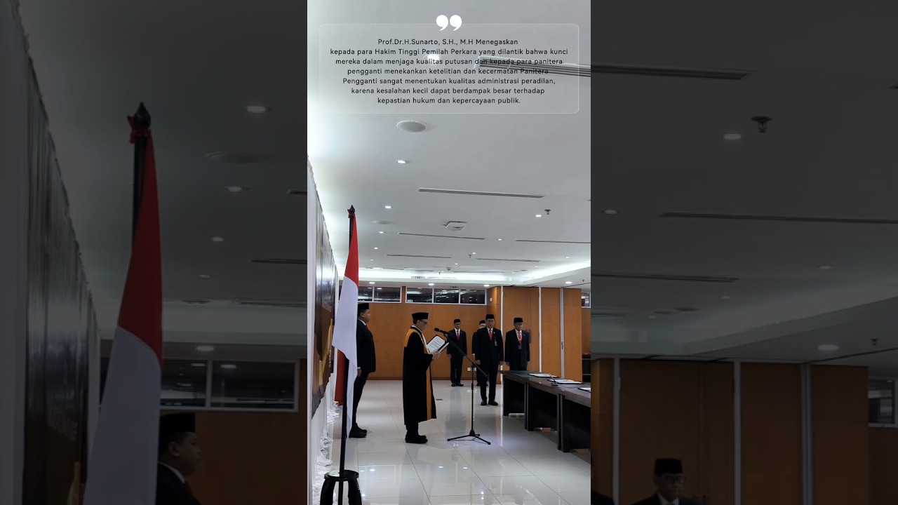 Pelantikan & Pengambilan Sumpah Jabatan 11 Hakim Tinggi Pemilah Perkara & 25 Panitera Pengganti MA