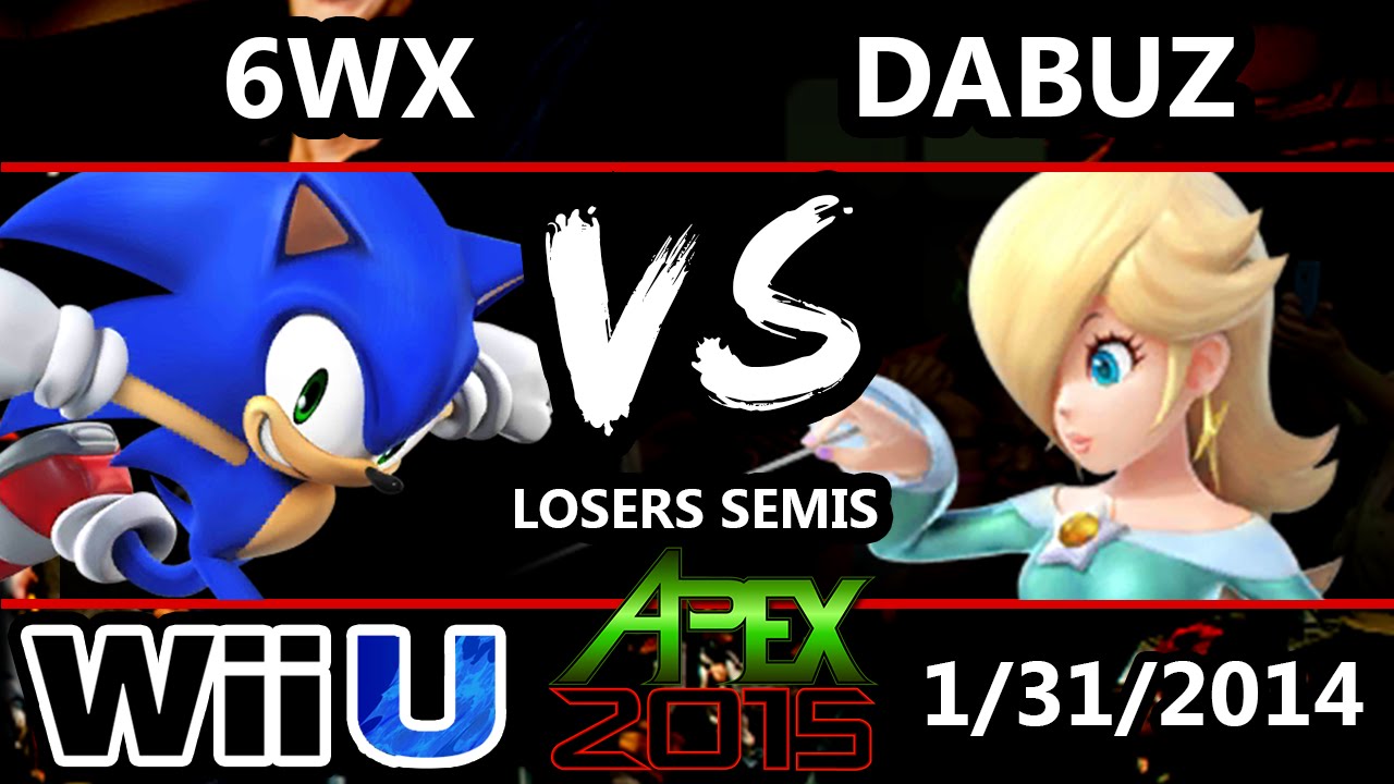 Apex 2015 - 6WX (Sonic) Vs. Dabuz (Rosalina) - Losers Semis - Smash Wii U