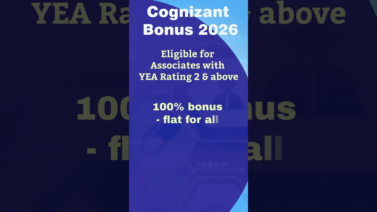 Cognizant Bonus 2026 | Eligibility, Payout, Date #cognizant #itjobs2026 #tcs