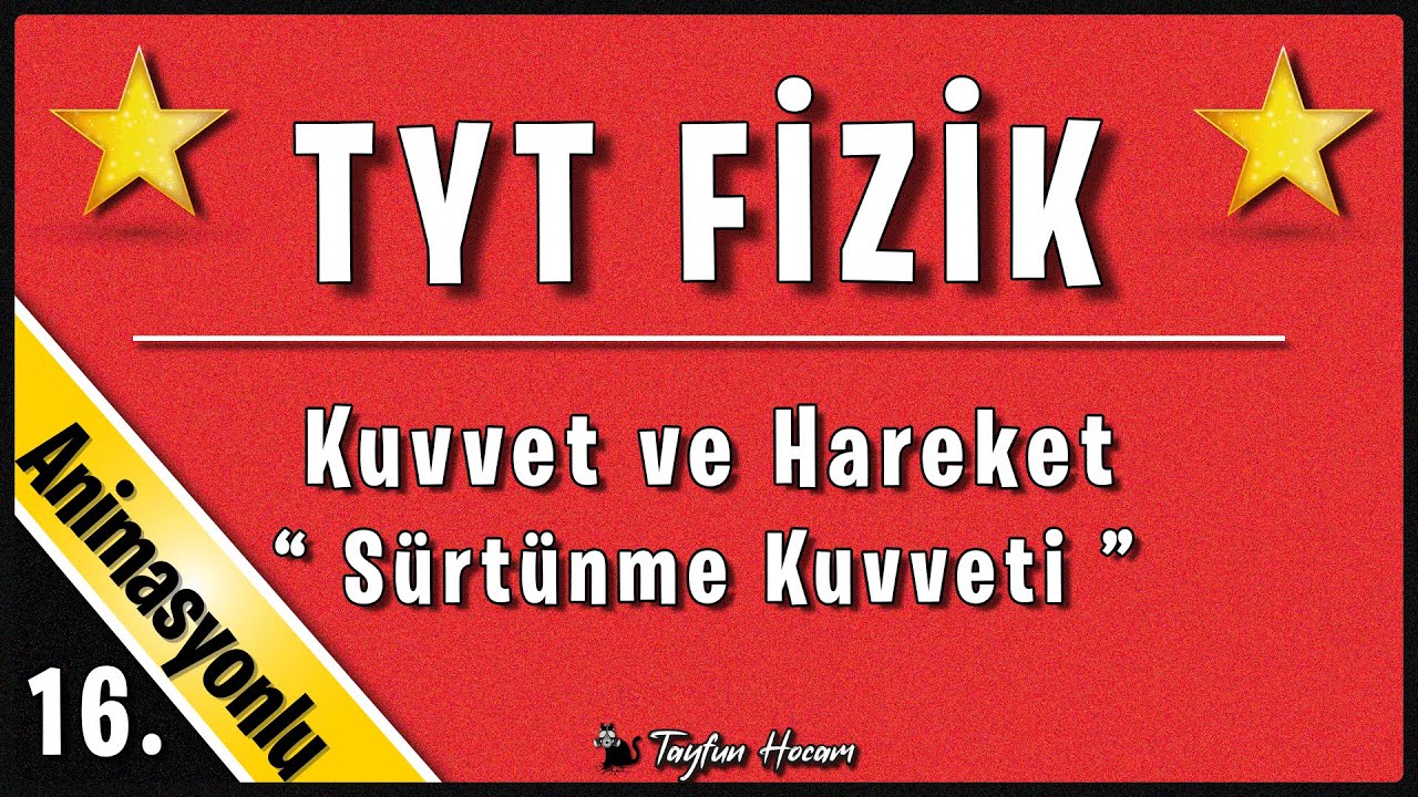 Kuvvet ve Hareket-5 Sürtünme Kuvveti Detaylı Anlatım (2021 TYT FİZİK)