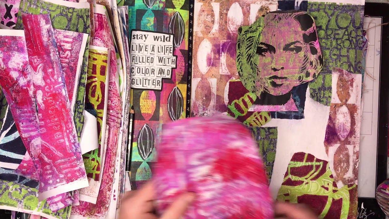 StencilGirl® Guest designer: Using gel prints to create a pieced collage
