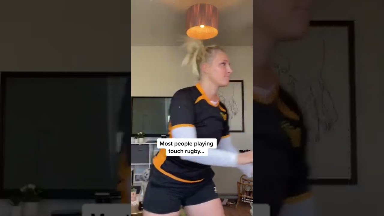 Rugby Players Playing Touch Rugby