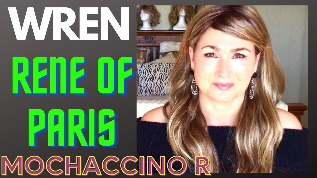 WREN by Rene of Paris /Wig Review. 2023 MOCHACCINO R. Synthetic long wig with BANGS.