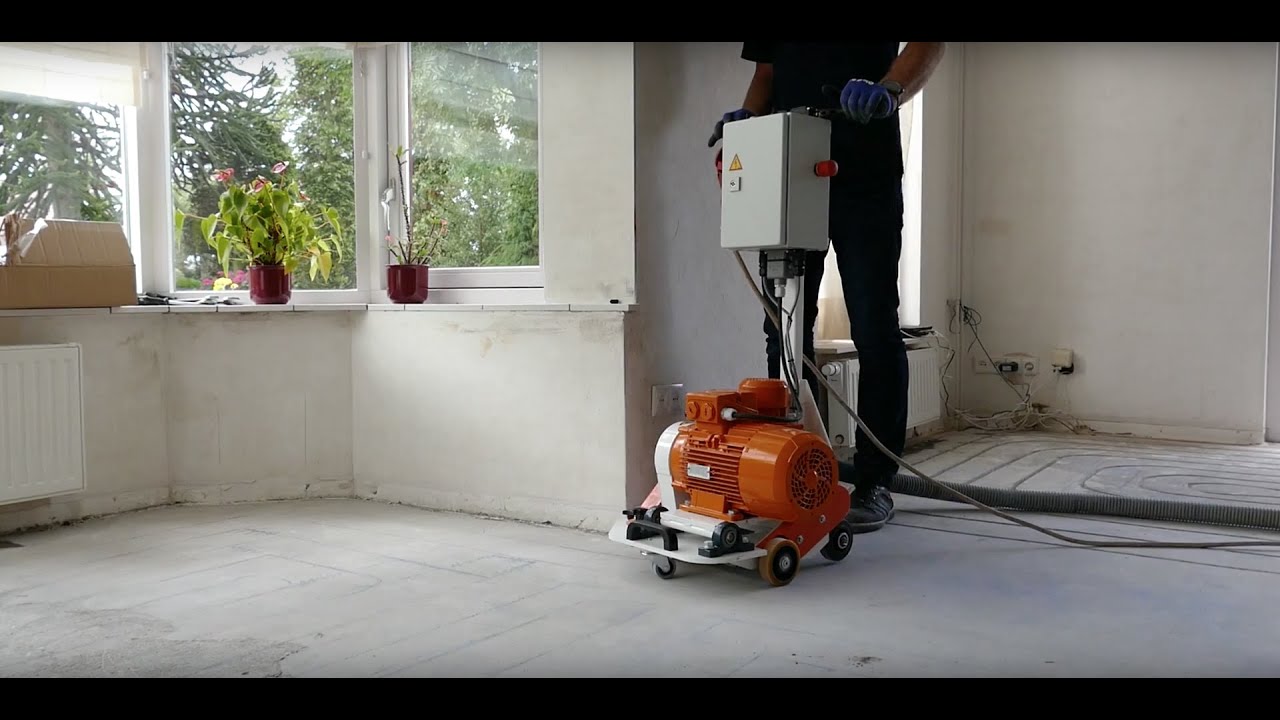Compleet zelfrijdende vloerverwarming freesmachine in C55 vloer - Floor iQ