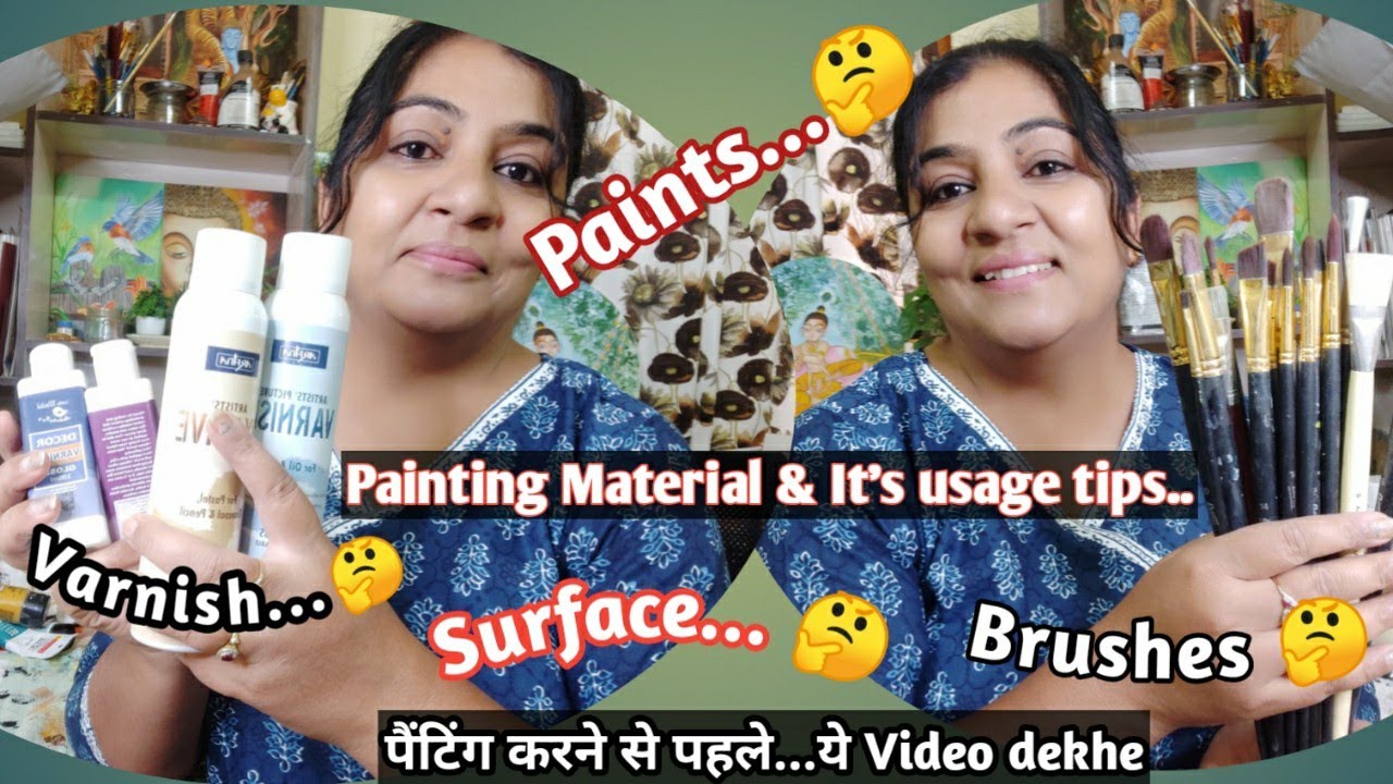 Acrylic Painting Material and it's usage tips ... #paintingtips || Artista Pooja Hindi