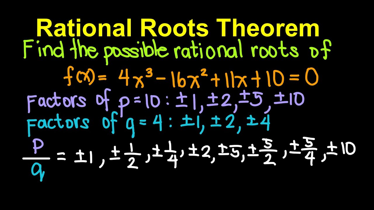 Rational Roots Theorem (Tagalog/Filipino Math)