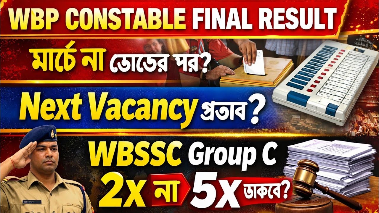 WBP কনস্টেবল ফাইনাল রেজাল্ট ভোটার আগে না পরে?পরবর্তী নোটিশ এ কি প্রভাব হবে?গ্রুপ সি তে 2 গুণ / 5 গুণ