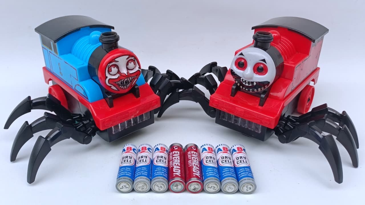 unboxing dan merakit mainan kereta laba-laba coco charles,kereta monster laba-laba merah-toys