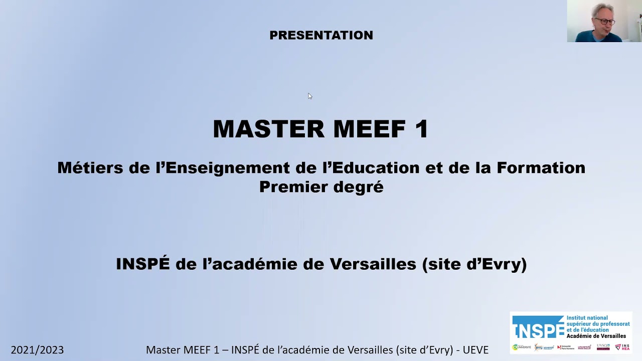 Présentation MEEF 1 - Site d'EVRY