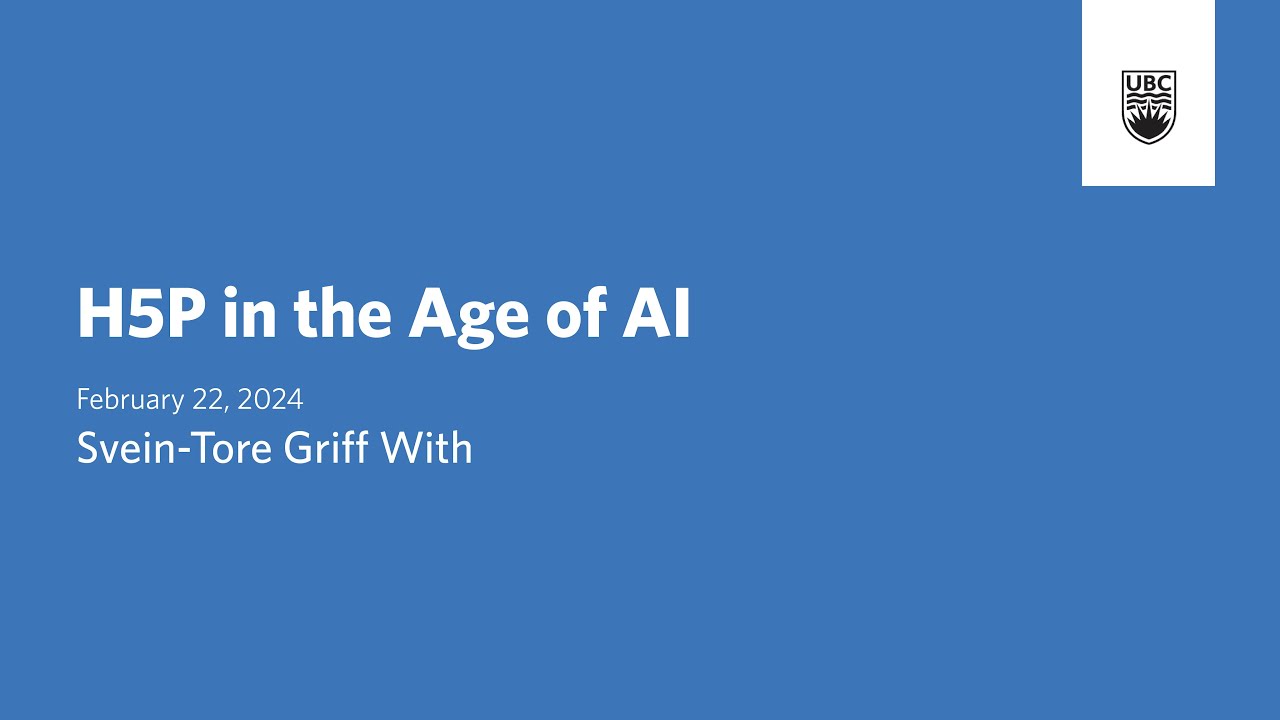 H5P Symposium Keynote: H5P in the Age of AI