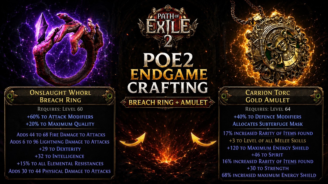 Endgame Ring & Amulet Crafting Guide for Attack Builds | PoE 2 0.5 Runes of Aldur