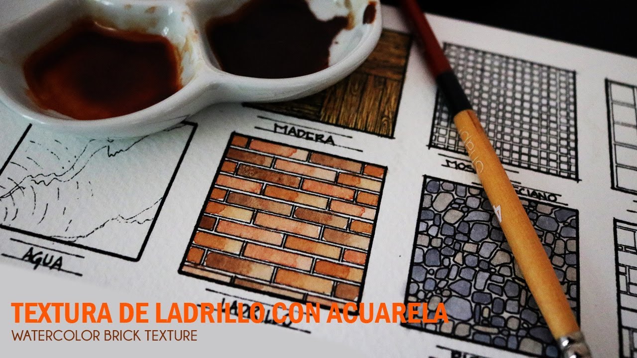 TEXTURA DE LADRILLO EN ACUARELA / BRICK WATERCOLOR TEXTURE
