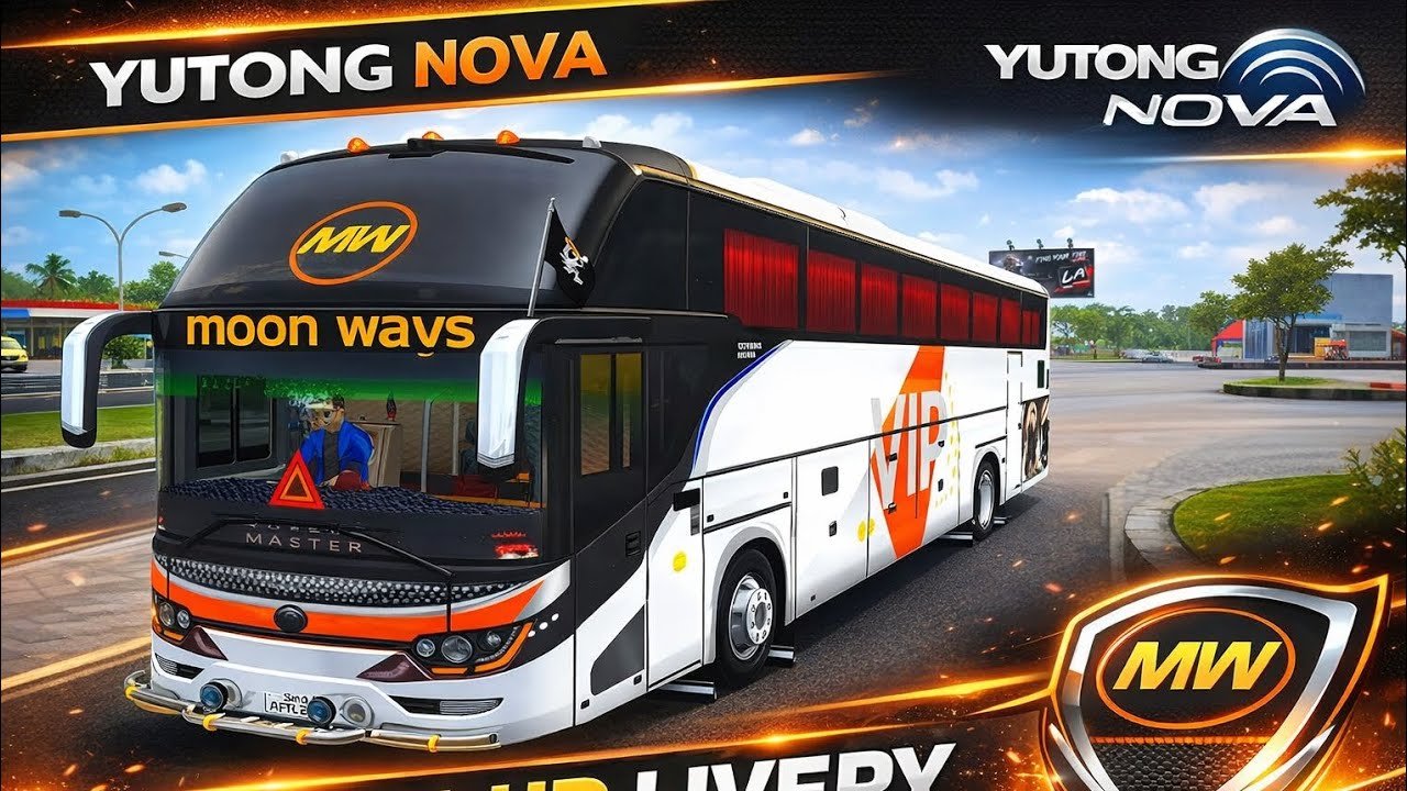 Moon Ways Bus Livery || VIP design || new 2026 bus livery || for bussid