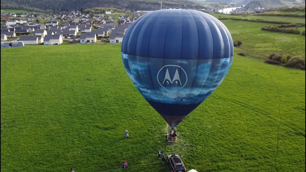 Préparation avant vol montgolfière.. Avec Giv'évasion Avril 2022