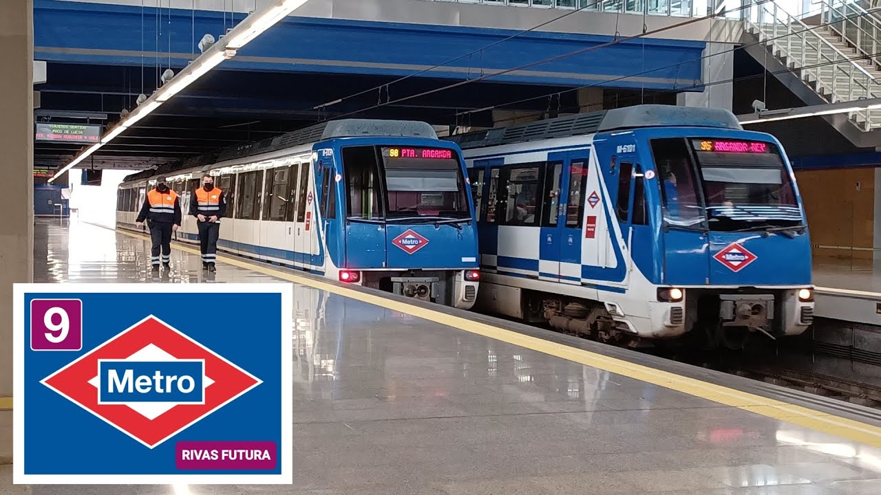 Metro de Madrid L9B (TFM) - Circulaciones de la (Serie 6000) en Rivas Futura