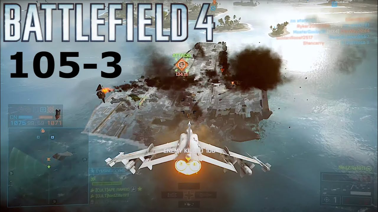 4K Battlefield4 Attack Jet Gameplay on Paracel Storm 105-3