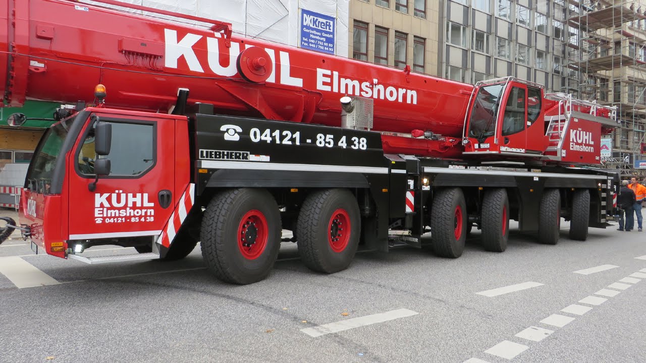 Mobilkran LIEBHERR LTM 1300-6.2 von KÜHL ELMSHORN beim 1.  Einsatz, Teil 1   Soeren66