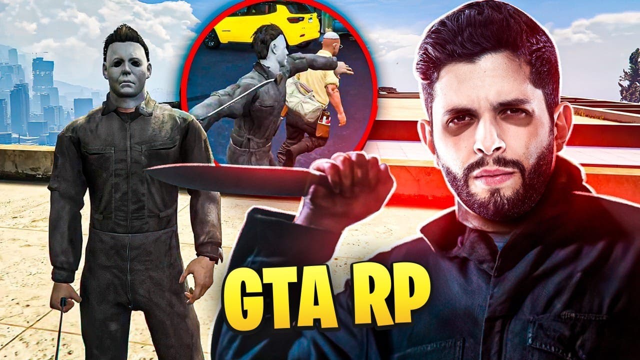 VIREI O MICHAEL MYERS E ASSUSTEI GERAL NO GTA RP!!