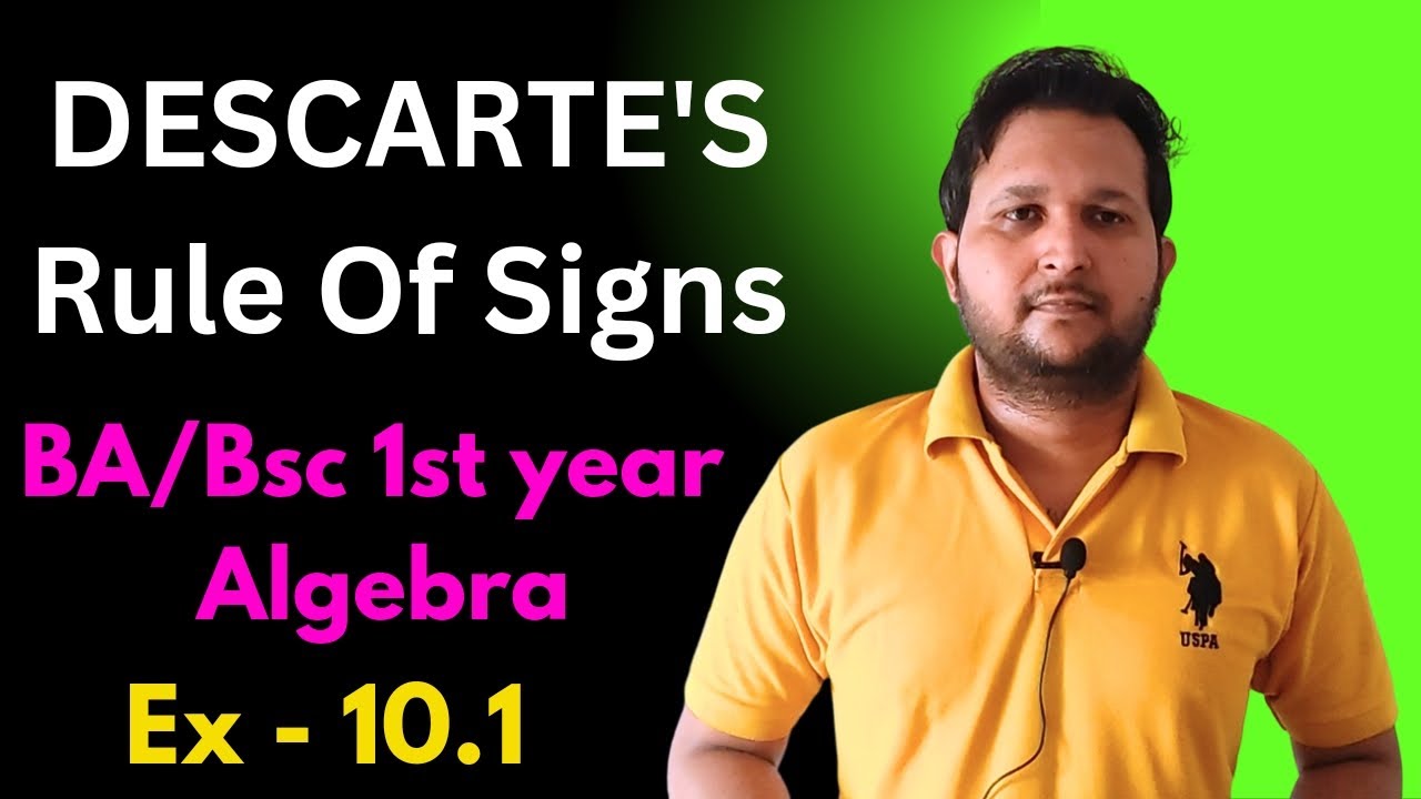Descartes rule of signs | BA/ Bsc 1st year math algebra | Mathslighthouse | Maths with Vikas Sir