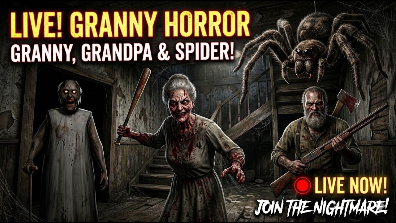 😱GRANNY LIVE'4 HORROR GAMEPLAYHard Nightmare #shortsfeed #shortslive #shorts#horrorgame#granny