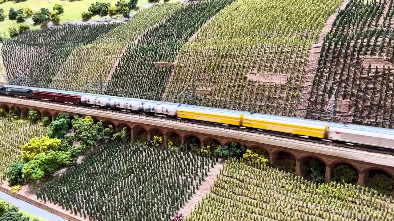 Fleischmann N gauge Moseltalbahn layout at Friedrichshafen 2023@marcosborne6540