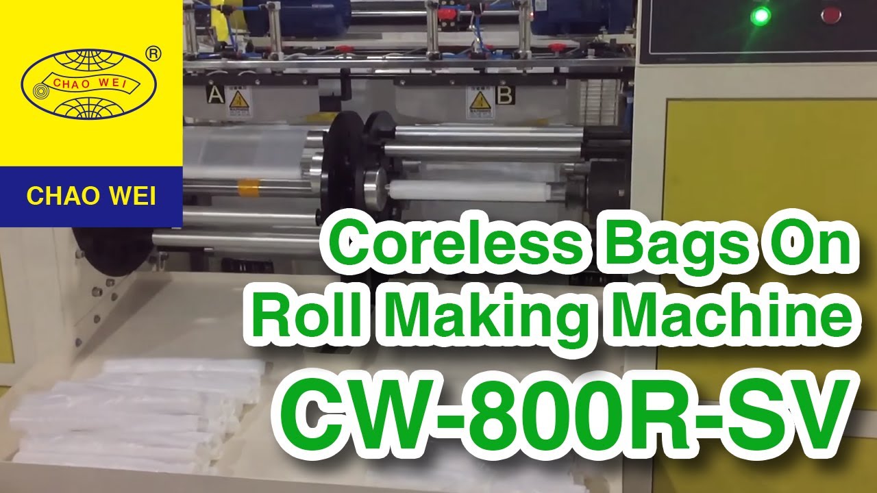 White Cordless Bags On Roll Machine | Plastic Bag Making Machine Manufacturer - CHAO WEI
