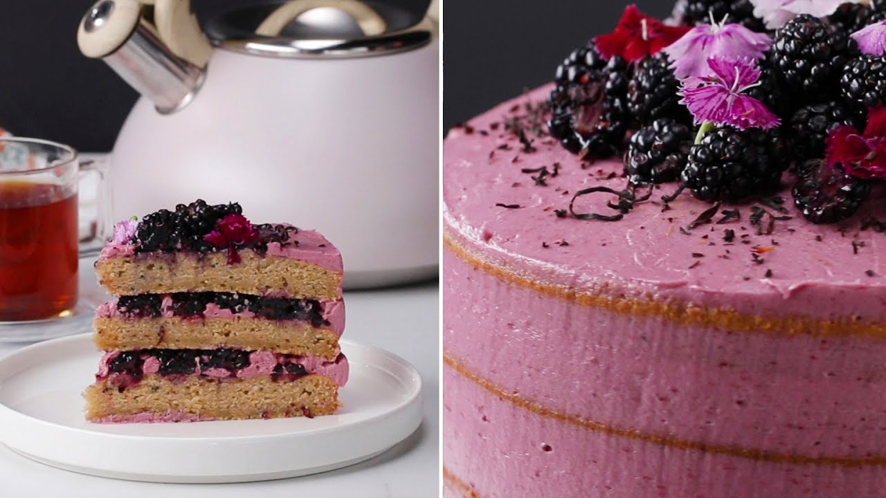 Earl Grey Blackberry Cake