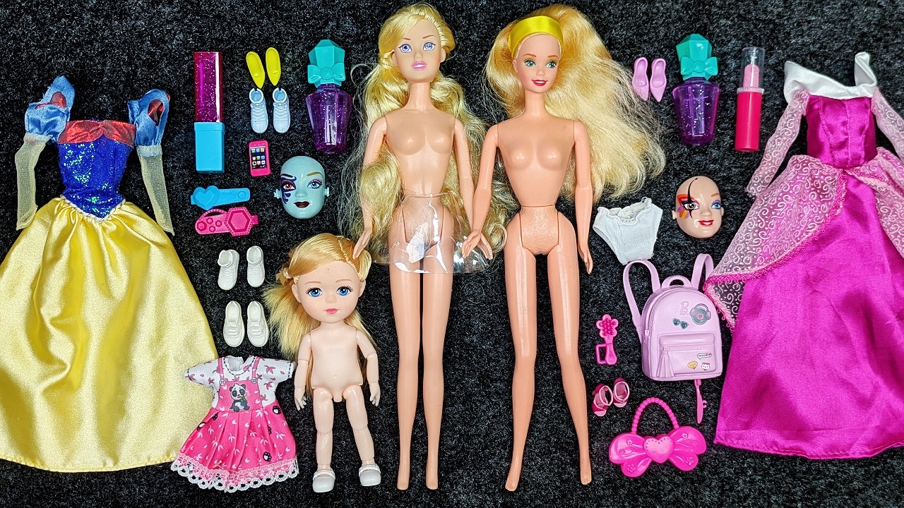 10 Minutes Satisfying with Unboxing Barbie Family Playset, Doll Dressup Set Toys ASMR | Review Toys