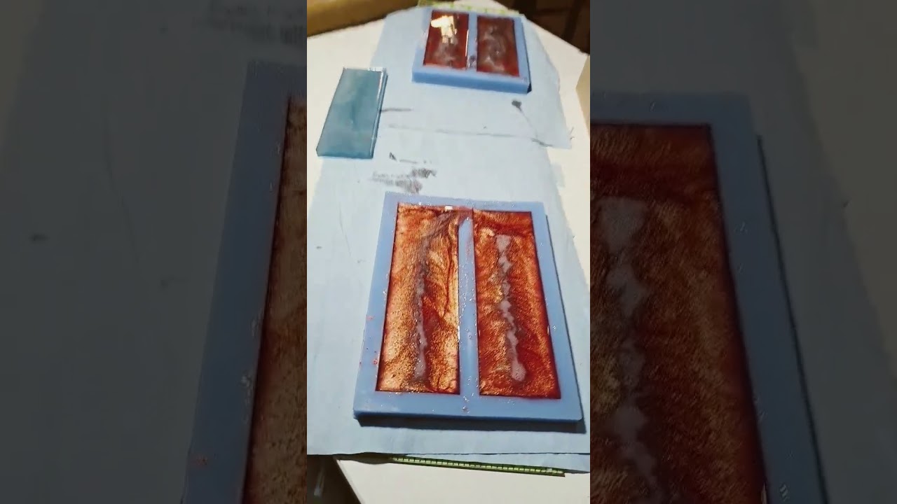 литье чешуек ножа с эпоксидной смолой #нож, #чешуйки ножа,