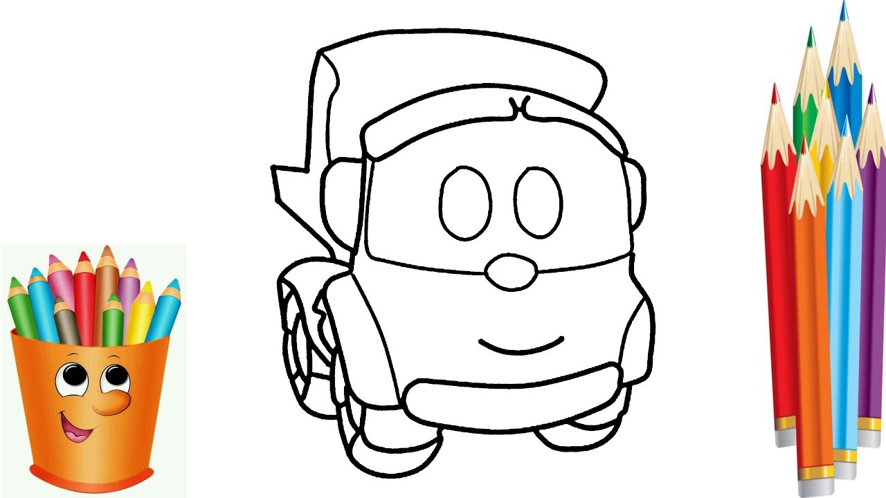 Truck Lyova / Coloring for children