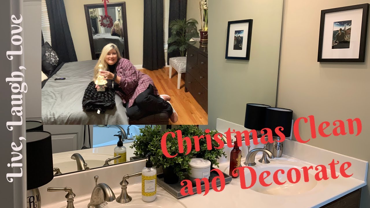 Clean and Decorate My Master Bath and Bedroom with Me / Christmas 2019 🎄